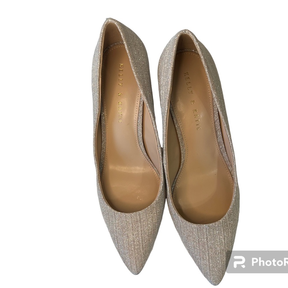 Kelly & Katie silver sparkle heels 👠